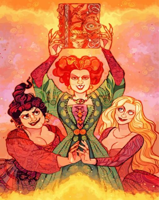 The Sanderson Sisters Characters Art paint by number