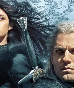The Witcher Yennefer And Geralt paint by number