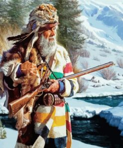 Trapper Mountain Man paint by number