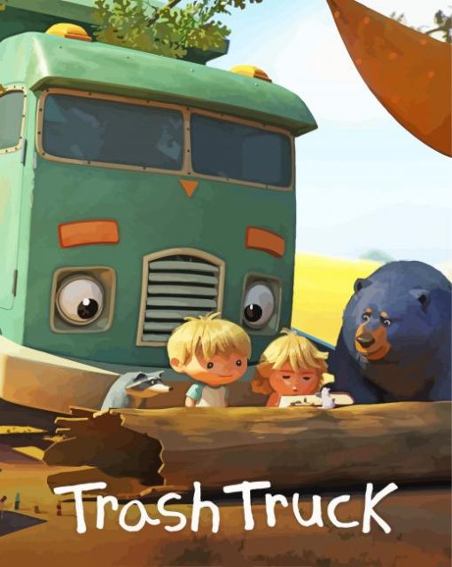 Trash Truck Characters paint by number
