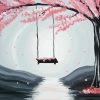 Tree Swing And Blossoms paint by number