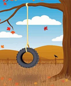 Tree Swing Illustration paint by number