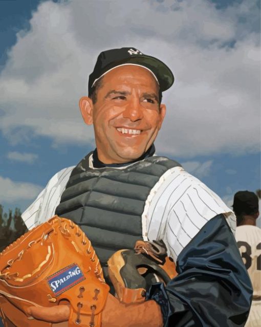 Yogi Berra Baseball Player paint by number