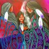 Abstract Native Women paint by number