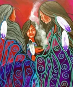 Abstract Native Women paint by number
