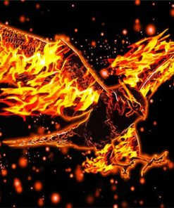 Abstract Burning Eagle Fire paint by number