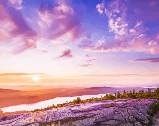 Acadia National Park Mountain paint by number