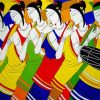 Aesthetic Abstract Indian Women paint by number