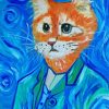 Aesthetic Cat Van Gogh paint by number
