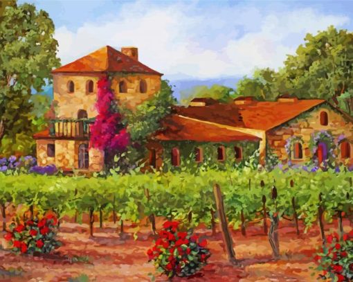 Aesthetic Italy Vineyard paint by number