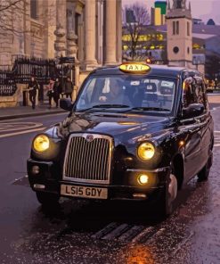 Aesthetic London Taxi paint by number