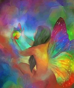 Aesthetic Rainbow Fairy paint by number