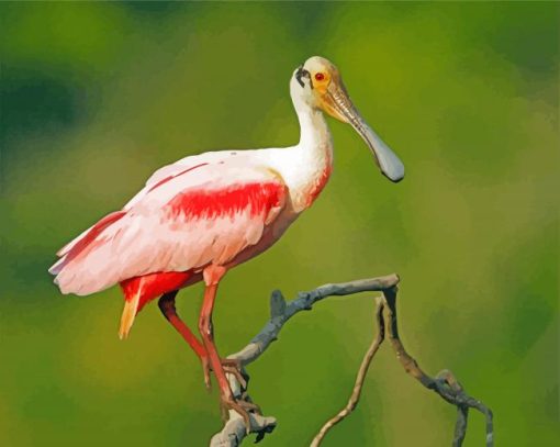 Aesthetic Roseau Spoonbill Art paint by number