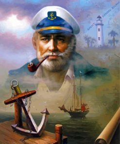 Aesthetic Sea Captain paint by number