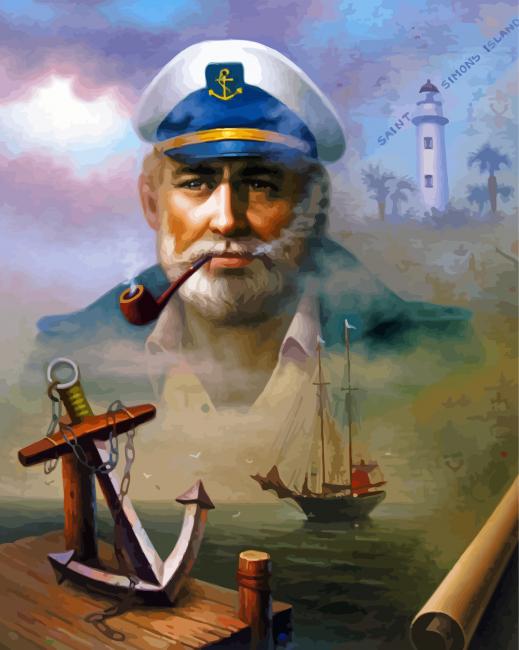 Aesthetic Sea Captain paint by number