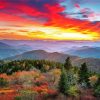 Aesthetic Sunset Appalachian Mountains paint by number