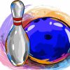 Aesthetic Bowling Art Illustration paint by number