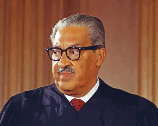 American Lawyer Thurgood Marshall paint by number