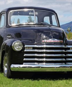 Black Chevy 1950 paint by number