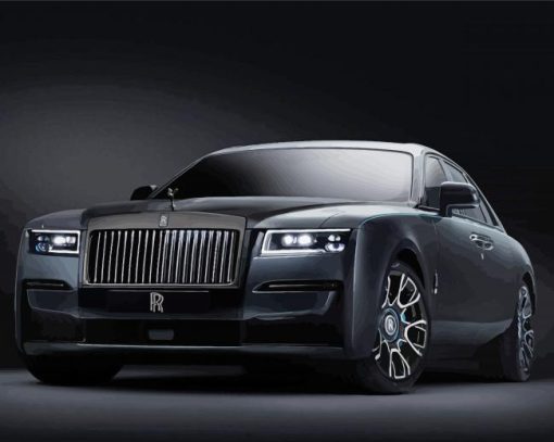 Black Roll Royce Car paint by number