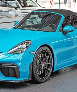 Blue Porsche Boxster paint by number
