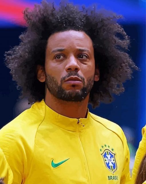Brazilian Footballer Marcelo Vieira paint by number