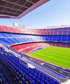 Camp Nou Stadium In Spain paint by number