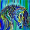 Colorful Native American Horse paint by number
