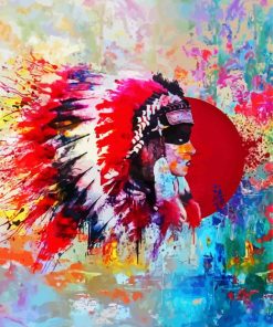 Colorful Native Art paint by number