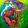 Colorful Psychedelic Lizard paint by number