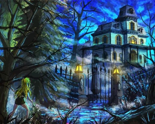 Creepy Phantom Manor paint by number