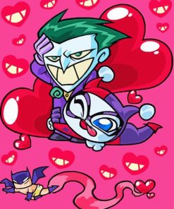 Cute Mad Lover Joker Art paint by number