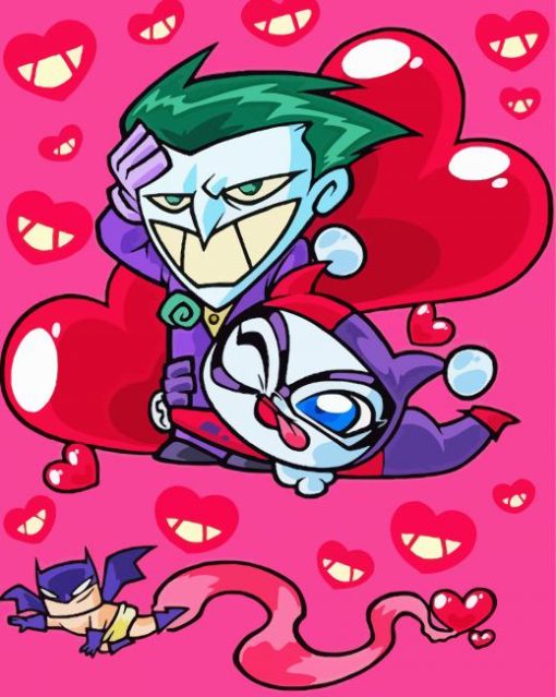 Cute Mad Lover Joker Art paint by number