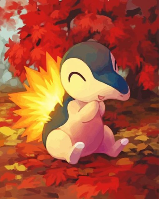 Cyndaquil Pokemon paint by number