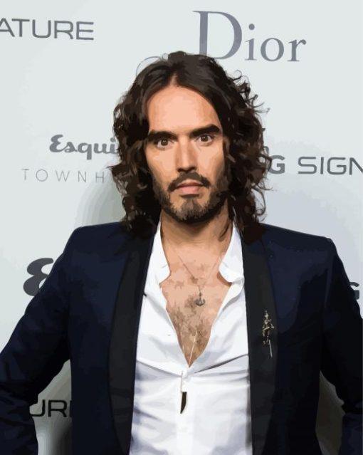 English Comedian Russell Brand paint by number