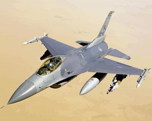 F16 Aircraft paint by number