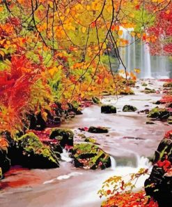 Fall Scenery Landscape paint by number