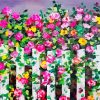 Fence And Flowers Art paint by number