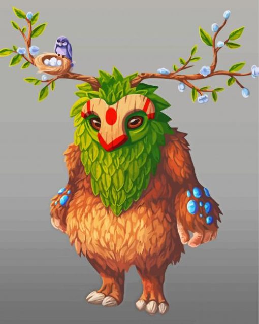 Forest Spirit Creature paint by number