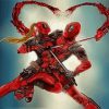 Harley And Deadpool Heart Paint by number