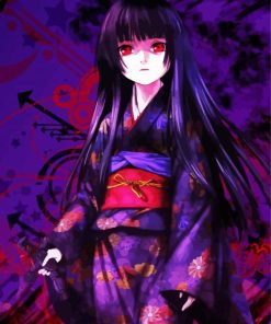 Hell Girl Anime Character paint by number