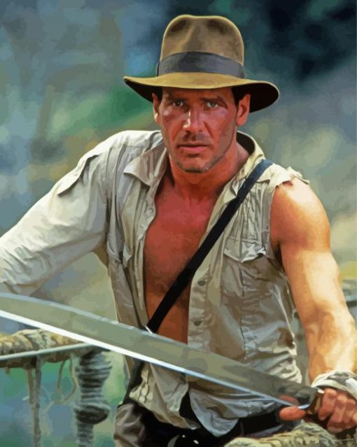 Indiana Jones Actor paint by number