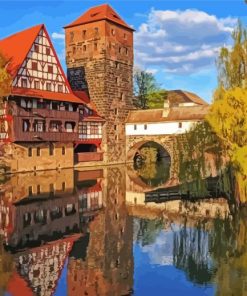 Nuremberg Canal paint by number