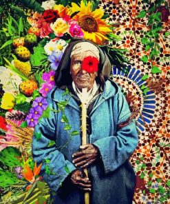 Old Moroccan Floral Man paint by number