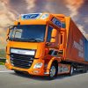 Orange Lorry paint by number