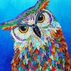Owl Bird Collage Art paint by number