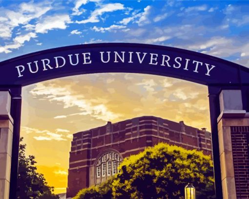 Purdue University paint by number