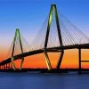 Ravenel Bridge Sunset Charleston South Carolina Paint by number