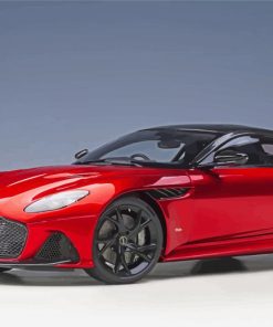 Red Aston Martin Car paint by number