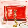 Red Handbag paint by number